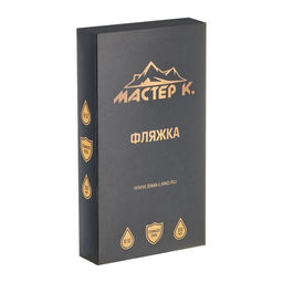 Фляжка Мастер К, 300 мл, подарочная, армейская, 10 oz, нержавеющая сталь, жёлтая