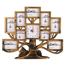 Фоторамка коллаж с часами Дерево 68x57 см / WK12B /уп 12/10 фото - Галеонтрейд фото 3