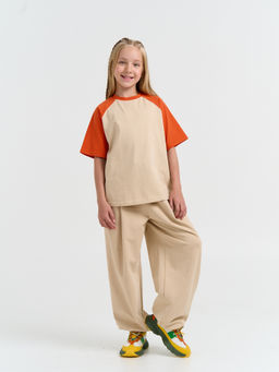 Футболка колор блок Терракот 7+ - Bungly фото 4