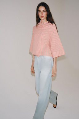 CAMISA ASIM?TRICA RAYAS ZW COLLECTION / Salm?n - Zara фото 5