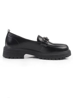 03-PDEB91-3 BLACK Лоферы женские (натуральная кожа)