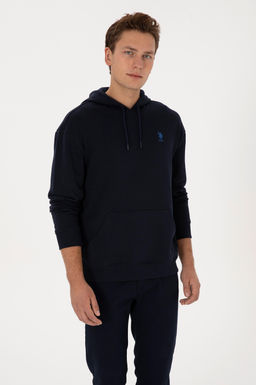 Erkek Comfort Fit Kap__onlu Lacivert Basic Sweatshirt - U.s. polo assn фото 3
