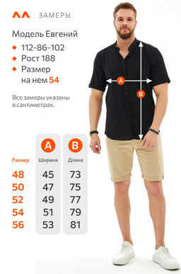 Мужская льняная рубашка с воротником-стойкой Happy Fox  фото 10