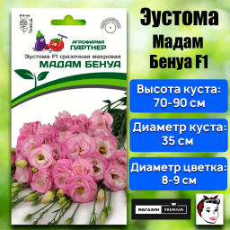 Эустома срезочная махровая бело-розовая Мадам Бенуа - Партнер фото 5