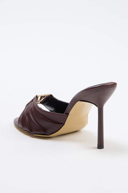 Bordo Premium Kad?n Klasik Topuklu Ayakkab?