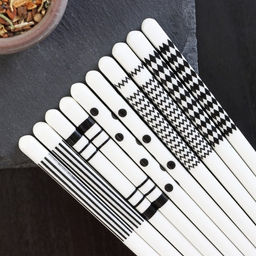 Палочки для суши «Геометрия», набор 10 шт., 24.5 см, керамика