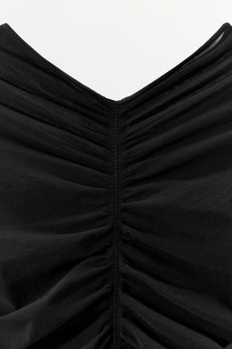 VESTIDO MINI MEDIA FRUNCIDOS / Negro - Zara фото 8