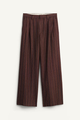 LIMITED EDITION STRIPED WIDE-LEG TROUSERS - Zara фото 5