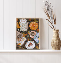 ФРЕЯ PKZ/PM-004 Набор для раскрашивания по номерам (на картоне) 40 х 30 см Осенний уют