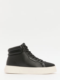 Мужские высокие кеды ARMANI EXCHANGE Артикул 4079355, черный  фото 3