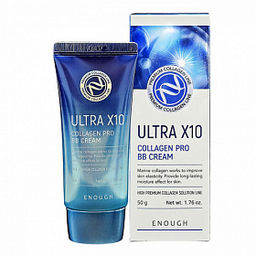 Enough Ultra X10 Collagen Pro BB Cream SPF 47 PA+++, 50g/100 - BB-крем с морским коллагеном
