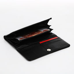 Кошелёк на кнопке, цвет чёрный - Simaland фото 4