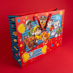 Пакет подарочный «С днём рождения»,61х46х20 см, упаковка, Щенячий патруль