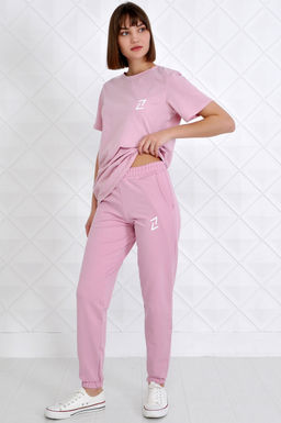 Арт. 2349 Костюм женский пудра 44-52 (5 шт) Цвет:верх- пудра, низ- пудра - Калинка фото 5