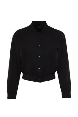 TRENDYOLMILLA Ekru Crop Ince Bomber Mont TWOSS24MO00032 фото 24