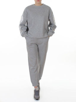 3416/3417 GRAY Костюм спортивный утепленный женский (95% хлопок, 5% эластан)
