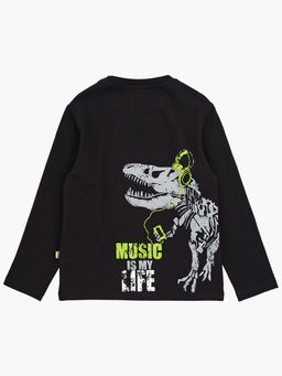 Лонгслив для мальчика UD 7732 черный/салатовый - Mini maxi фото 5