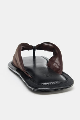SANDALIA PLANA TEJIDO MESH / Marr?n Chocolate - Zara фото 5