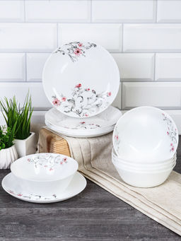 Столовый набор 12 предметов Евро / GRAY-13/LGW-60 (7318) /уп 2/ Серый кустик - Галеонтрейд фото 2