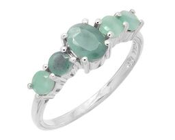 Кольцо из серебра изумруд берилл, Канарейка