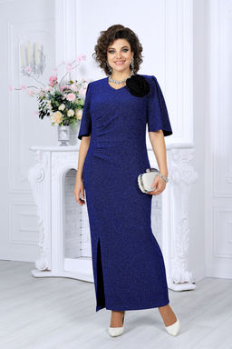 Платье Ninele 7481 васильковый  фото 6