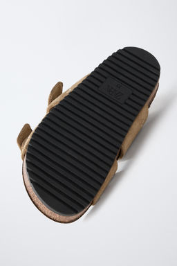 SANDALIA BORDADA DOBLE TIRA / Marr?n - Zara фото 7