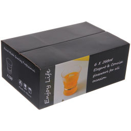 Стакан низкий 300мл "VIVALDI" в наборе 6шт, красный