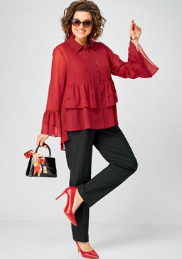 Блуза EVA GRANT 7221 красный