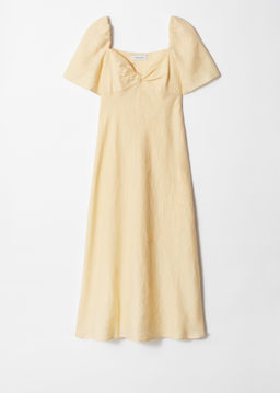 Vestido midi de lino