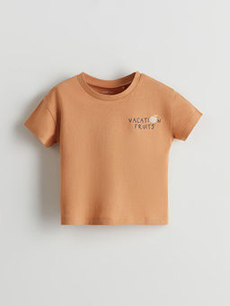 Bask?l? Erkek Bebek Ti??rt ve ?ort 2li