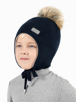 Шапка детская темно-синяя Ш-088 (54)