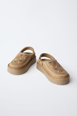 ZUECO BORDADOS / Marr?n - Zara фото 3