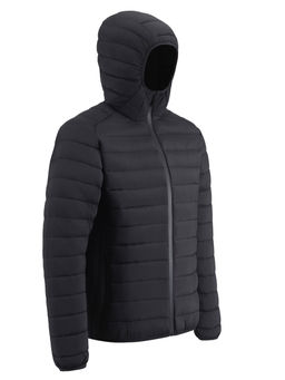 Куртка мужская стёганая с капюшоном с графеновой подкладкой черного цвета 9625_1Ch