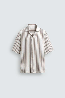 CAMISA REGULAR FIT JACQUARD RAYAS / Crudo - Zara фото 7