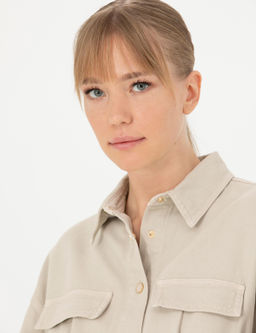 Bej A Kesim Dokuma Elbise - Pierre cardin фото 4