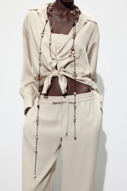 FLOWING PYJAMA-STYLE TROUSERS - Zara фото 14