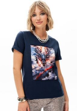 Футболка с шелковой вставкой - Sahar art lab фото 7