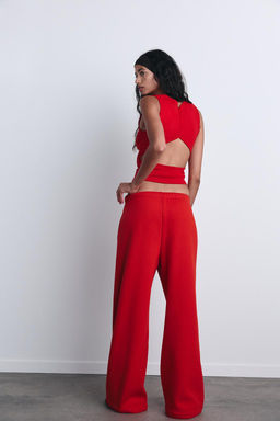 STRAIGHT-LEG PLUSH TROUSERS - Zara фото 40