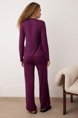 Murdum Duz Viskon Suprem Orme Pijama Tak?m? THMAW26PT00151 - Trendyolmilla фото 4