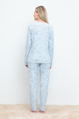 VERY NEAT _ Е 20095/голубое стекло,цветочный ажур пижама жен  фото 3