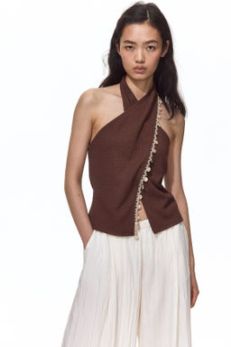 Top halter con detalles decorativos - H&m фото 3