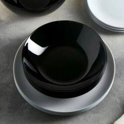 Столовый набор 19 предметов ДИВАЛИ черно-белый арт.P4360 /Люминарк/ - Luminarc фото 5