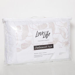 Одеяло LoveLife 220×200 см, лебяжий пух, глосс-сатин, 450 г/м²