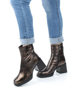 04-ZYM937 BLACK GOLD Ботильоны зимние женские (натуральная кожа, натуральный мех) - Фабричный китай фото 2