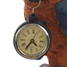 Фигурка декоративная "Попугай" с часами (1, L19 W12 H40,5 см