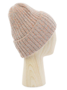 Шапка жен. анг+шерсть+нейл LB-N88049 l.grey/orange - Labbra фото 2