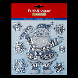 Цена за 1 шт. Набор наклеек ErichKrause Decor Дед Мороз Кристалл 18х23см