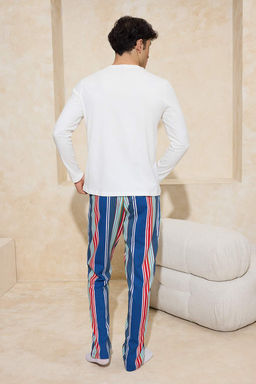 Ekru Regular Kesim Cizgili Orme Pijama Tak?m? TMNAW26PT00062 - Trendyolmilla фото 8