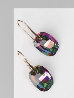 Серьги со стразами Иллюзион овал, миксы