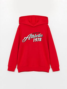 Bask?l? Erkek ?ocuk Hoodie